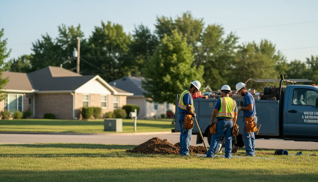 Residential water line and bathroom plumbing service in Hampton, VA